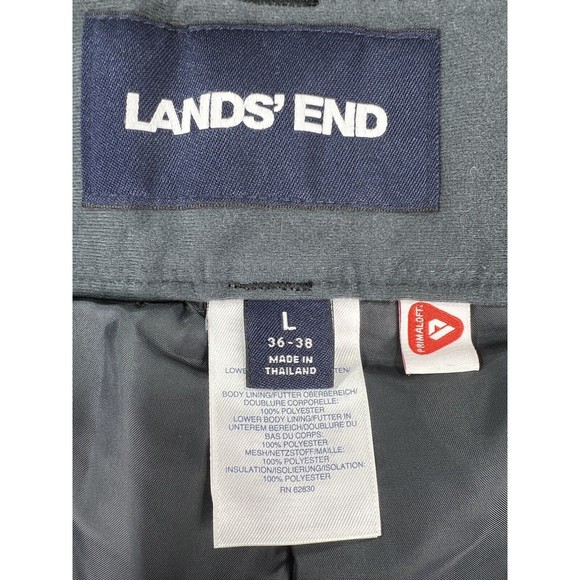Lands End PrimaLoft Snow Ski Insulated Waterproof Pants Mens L (36-38) Black NWT - Picture 7 of 16